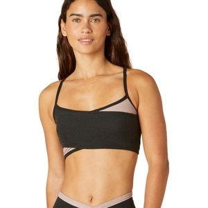 Beyond Yoga Spacedye Blocked At Your Leisure Yoga Sports Bra - small